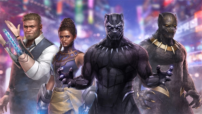 Black Panther characters from Marvel Future Fight 4K