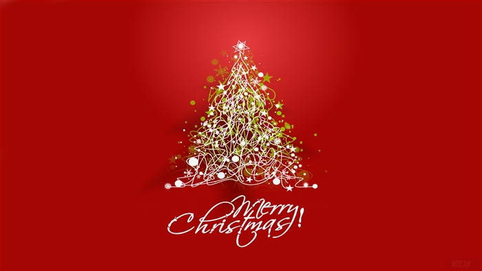 Elegant Christmas Tree with Merry Christmas Text