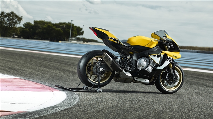 Yellow Yamaha YZF R1 Anniversary Edition Motorcycle