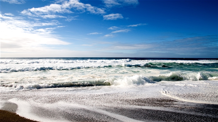 Ocean Waves Crashing on a Beach
