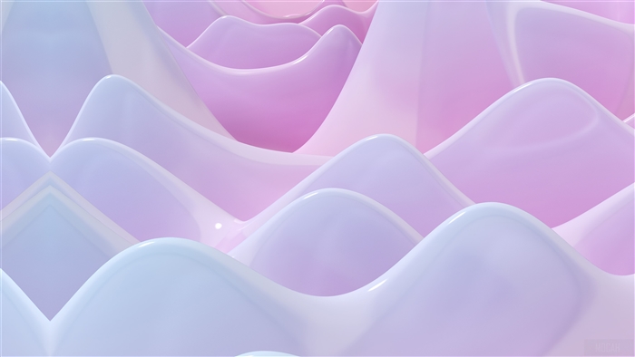Pink and Blue Flowing Abstract Landscape 4K