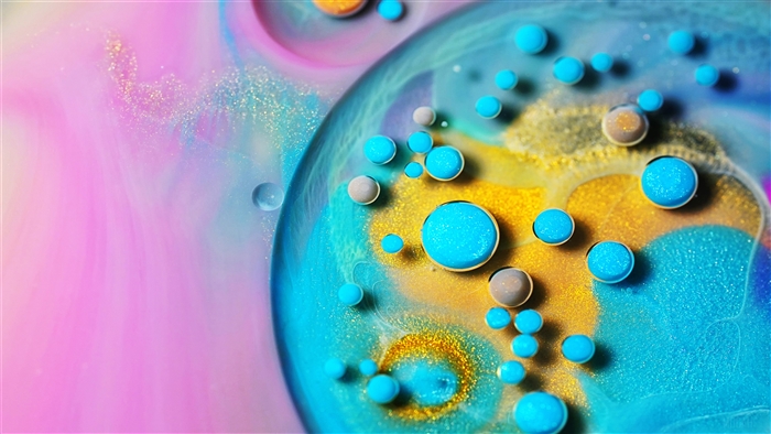 Turquoise Blue Abstract Fluid Art 4K