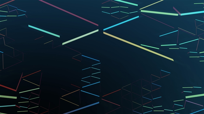 Abstract geometric lines on dark background 4K