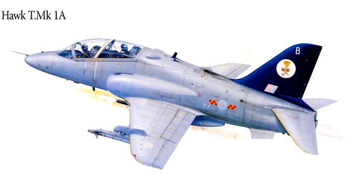 Hawk T.Mk 1A military aircraft in flight