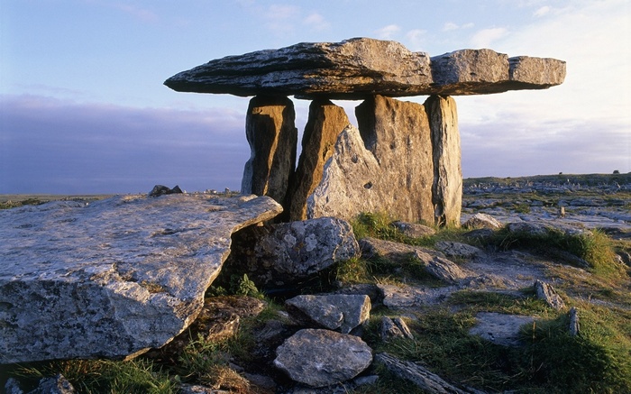Poulnabrone Dolmen megalithic tomb in Ireland