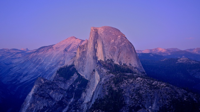 Half Dome mountain at sunrise, Yosemite National Park