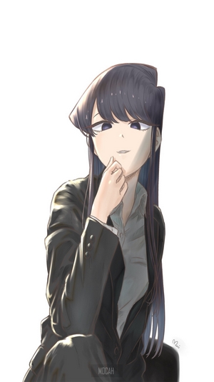 Komi Shouko in Black Business Suit