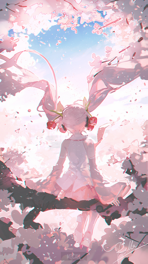 Hatsune Miku in Cherry Blossom Glow