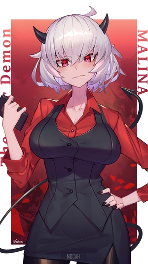 Malina from Helltaker in Stylish Attire