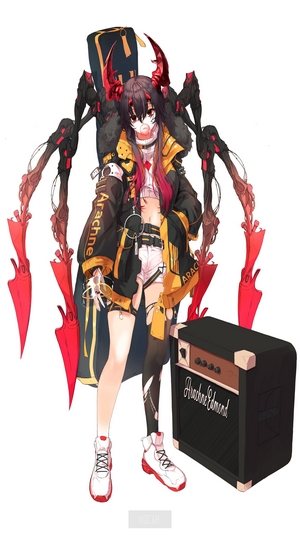 Arachne Edmond anime girl with spider legs