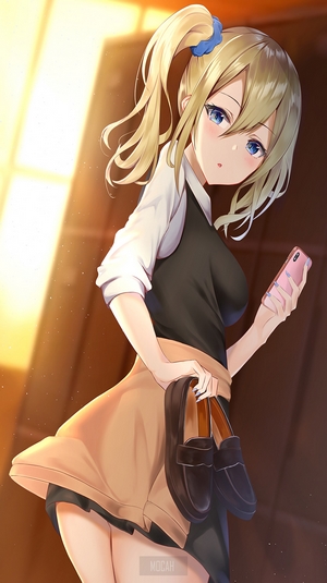 Hayasaka Ai from Kaguya-Sama: Love is War Holding Shoes