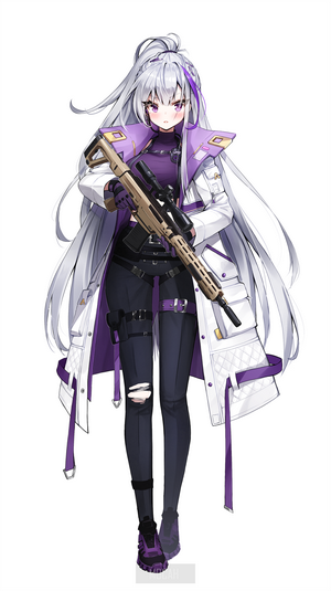Anime girl with a rifle from Girls Frontline