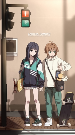 Sakura and Tomoyo from Cardcaptor Sakura