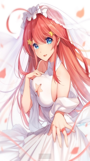 Nakano Itsuki from 5-toubun no Hanayome in a wedding dress