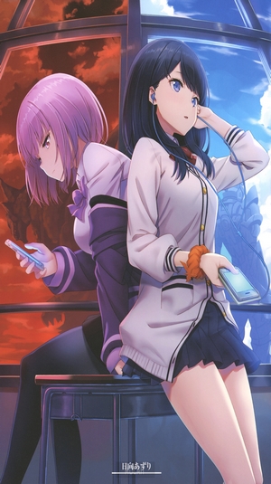 Rikka Takarada and Akane Shinjou from SSSS.GRIDMAN