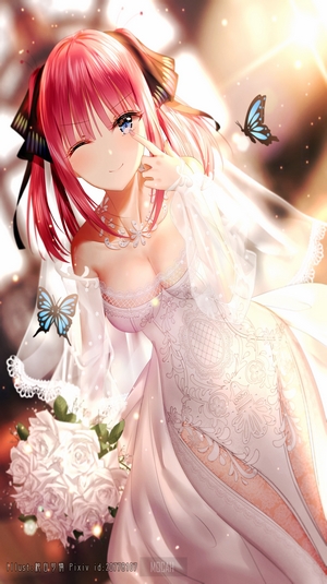 Nino Nakano from The Quintessential Quintuplets in a wedding dress