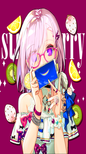 Mash Kyrielight from Fate/Grand Order holding a smartphone