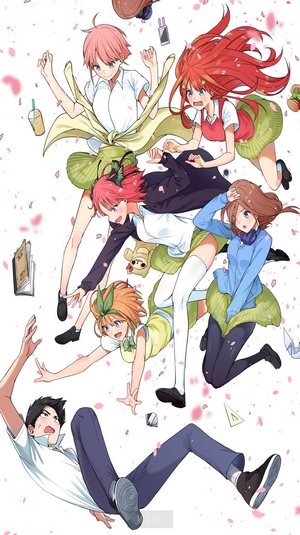 The Quintessential Quintuplets girls and Futaro Uesugi
