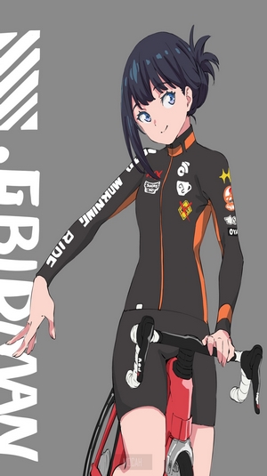 Rikka Takarada from SSSS.GRIDMAN riding a bicycle