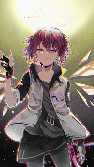Anime character with halo and wings