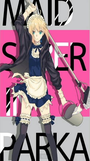 Arturia Pendragon as a Maid from Fate/Grand Order
