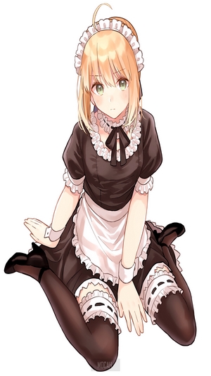 Saber Arturia Pendragon from Fate Series in Maid Outfit