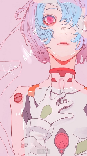 Ayanami Rei from Neon Genesis Evangelion in a plugsuit