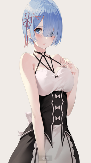 Rem from Re:Zero Kara Hajimeru Isekai Seikatsu in maid outfit