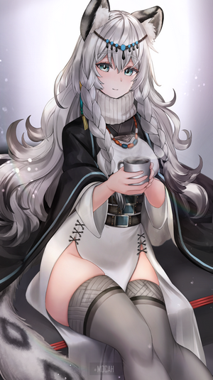 Pramanix from Arknights in Elegant Attire