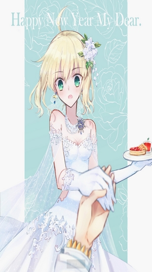 Saber from Fate Series in a Wedding Dress