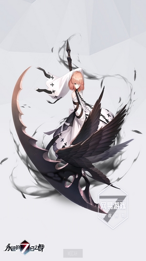Anime Girl with Scythe and Crow from Forever 7th Capital
