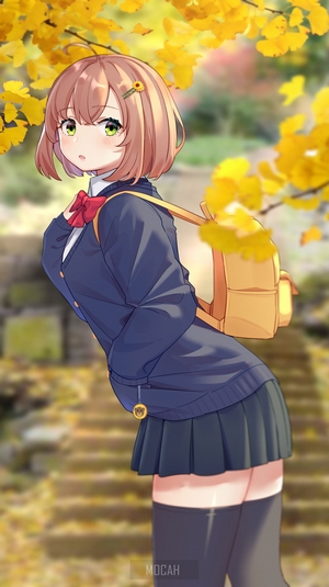 Honma Himawari from Nijisanji anime girl with backpack