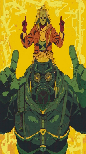 Dorohedoro Kaiman and Nikaido Bold Pose