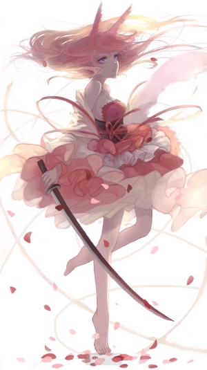 Yae Sakura from Honkai Impact 3rd with a sword