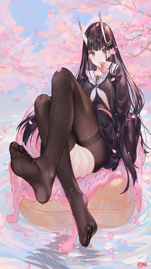 Noshiro from Azur Lane in Black Stockings