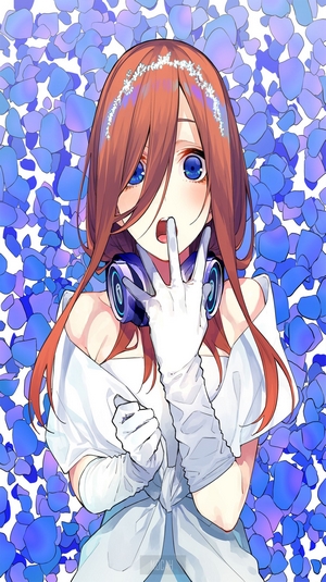 Miku Nakano from The Quintessential Quintuplets in a Wedding Dress