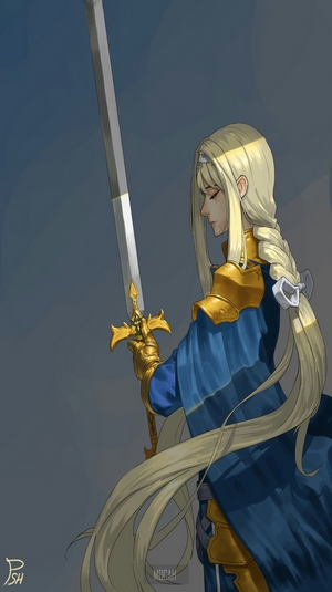 Alice Zuberg from Sword Art Online Alicization holding a sword