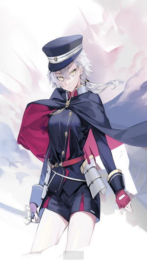 Kinu from Azur Lane in military uniform