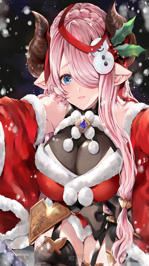 Narumeia from Granblue Fantasy in Christmas Outfit