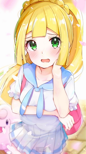 Lillie from Pokemon with Clefairy