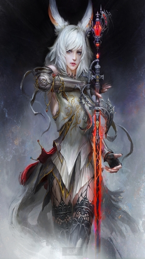 Fantasy Girl with Animal Ears from Final Fantasy XIV