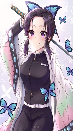 Kochou Shinobu with Butterflies from Kimetsu no Yaiba