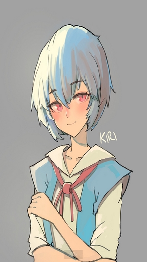 Ayanami Rei from Neon Genesis Evangelion fan art