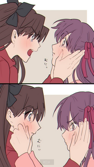 Tohsaka Rin and Matou Sakura from Fate/Stay Night