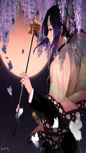 Kochou Shinobu from Kimetsu no Yaiba with butterflies