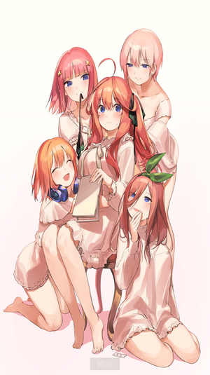 5-Toubun no Hanayome Quintuplets in Pajamas