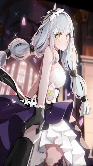 HK416 from Girls Frontline in a white dress