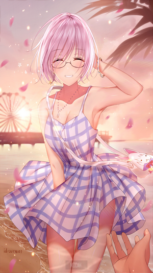Mash Kyrielight from Fate/Grand Order at the beach