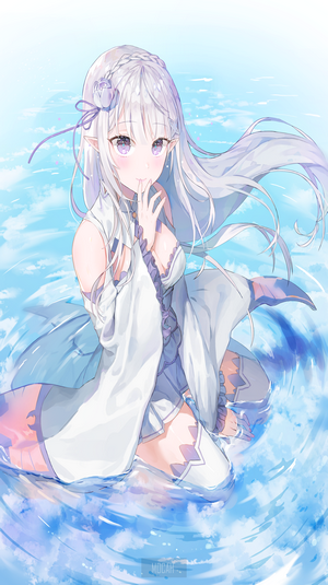 Emilia from Re: Zero in water
