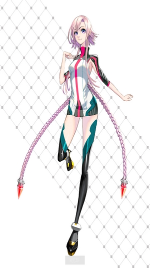 Anime girl with purple hair and braids